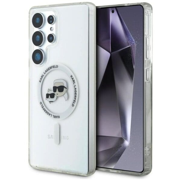 Karl Lagerfeld IML K&CH Heads MagSafe Transparent Kryt Samsung Galaxy S25 Ultra