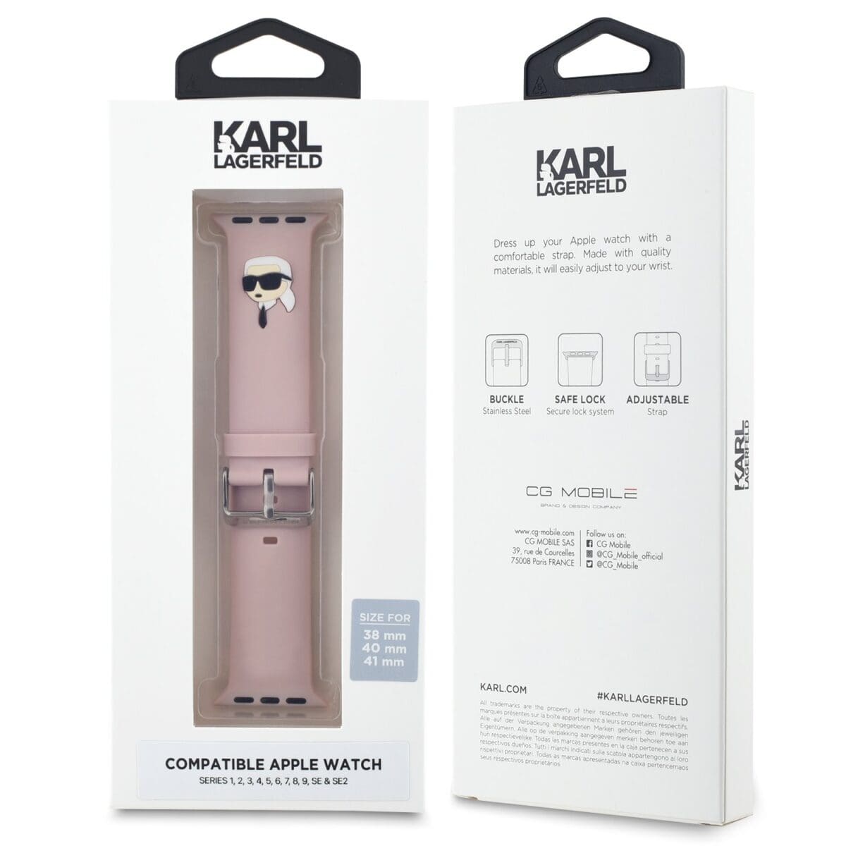 Karl Lagerfeld Karl Head NFT Band Apple Watch 38/40/41 Pink