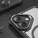 Leading Series MagSafe Silicone Black Kryt iPhone 16 Plus