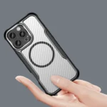 Leading Series MagSafe Silicone Black Kryt iPhone 16 Pro