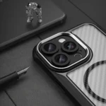 Leading Series MagSafe Silicone Black Kryt iPhone 16 Pro