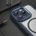 Leading Series MagSafe Silicone Blue Kryt iPhone 16 Pro