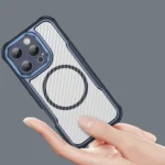 Leading Series MagSafe Silicone Blue Kryt iPhone 16 Pro Max