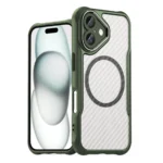 Leading Series MagSafe Silicone Green Kryt iPhone 16 Plus