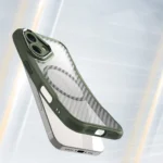 Leading Series MagSafe Silicone Green Kryt iPhone 16 Plus