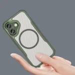 Leading Series MagSafe Silicone Green Kryt iPhone 16 Plus