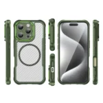 Leading Series MagSafe Silicone Green Kryt iPhone 16 Pro