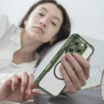 Leading Series MagSafe Silicone Green Kryt iPhone 16 Pro