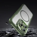Leading Series MagSafe Silicone Green Kryt iPhone 16 Pro