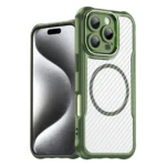 Leading Series MagSafe Silicone Green Kryt iPhone 16 Pro Max