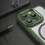 Leading Series MagSafe Silicone Green Kryt iPhone 16 Pro Max