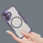 Leading Series MagSafe Silicone Purple Kryt iPhone 16 Plus