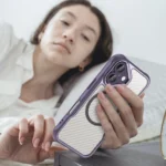 Leading Series MagSafe Silicone Purple Kryt iPhone 16 Plus