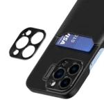 Leather Stand Case Case For Cover Card Wallet With Stand Black Kryt iPhone 14 Pro