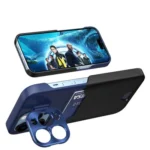 Leather Stand Case Case For Cover Card Wallet With Stand Blue Kryt iPhone 14 Pro