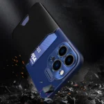 Leather Stand Case Case For Cover Card Wallet With Stand Blue Kryt iPhone 14 Pro