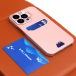 Leather Stand Case For Card Wallet Cover With Stand Pink Kryt iPhone 14 Pro Max