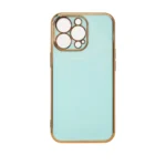 Lighting Color Case For , Gel Cover With A Gold Frame, Mint Kryt iPhone 12 Pro Max