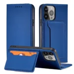 Magnet Card Case Case For Flip Cover Wallet Stand Blue Kryt iPhone 14