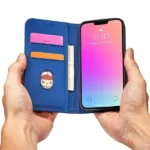 Magnet Card Case Case For Flip Cover Wallet Stand Blue Kryt iPhone 14