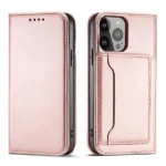 Magnet Card Case Case For Flip Cover Wallet Stand Pink Kryt iPhone 14 Pro