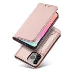 Magnet Card Case Case For Flip Cover Wallet Stand Pink Kryt iPhone 14 Pro