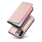 Magnet Card Case Case For Flip Cover Wallet Stand Pink Kryt iPhone 14 Pro