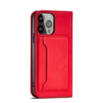 Magnet Card Case Case For Flip Cover Wallet Stand Red Kryt iPhone 14 Pro