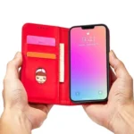 Magnet Card Case Case For Flip Cover Wallet Stand Red Kryt iPhone 14 Pro