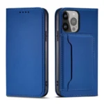 Magnet Card Case Case For Plus Flip Cover Wallet Stand Blue Kryt iPhone 14 Plus
