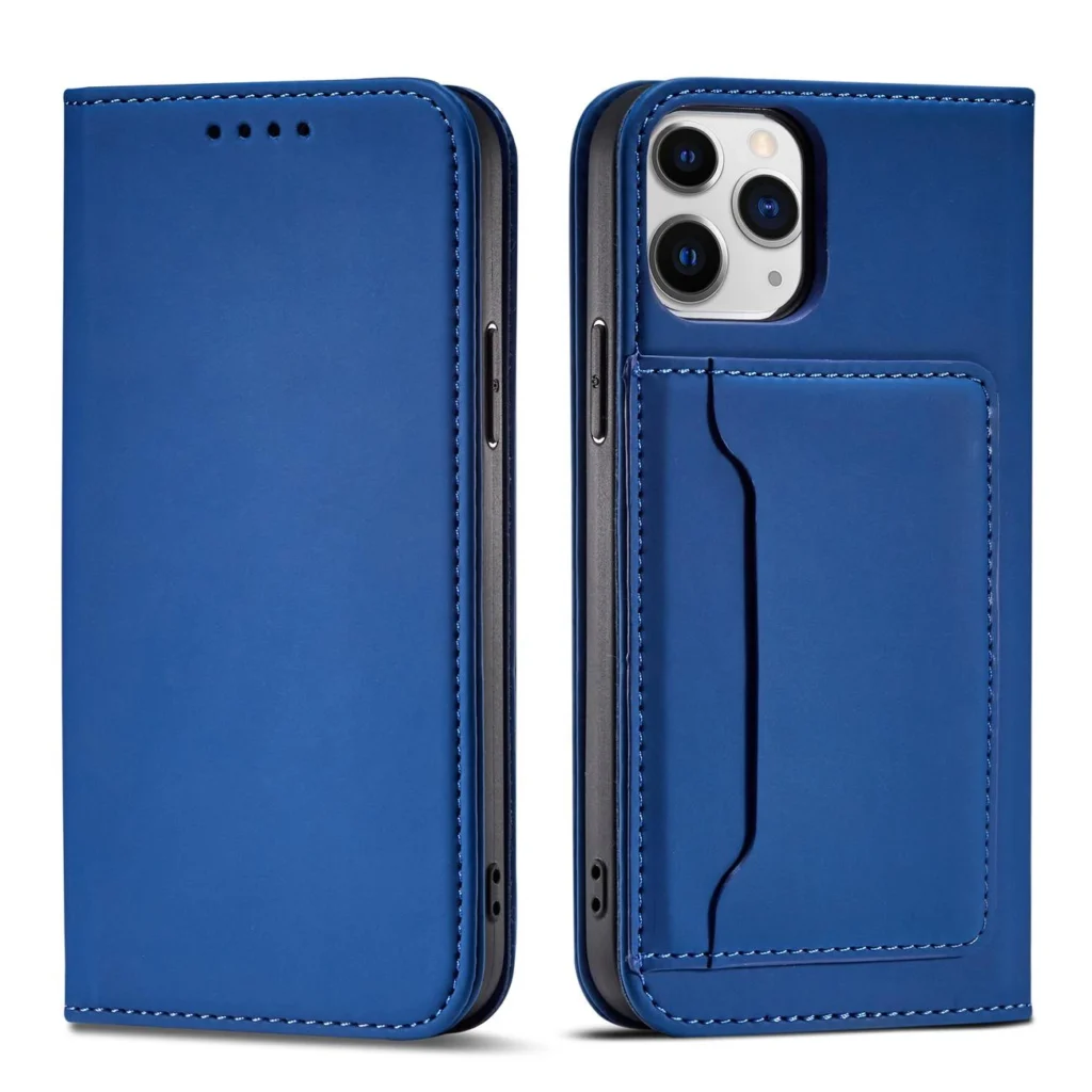 Magnet Card Case For Pouch Card Wallet Card Holder Blue Kryt iPhone 12 Pro Max