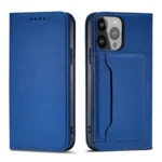 Magnet Card Case For Pouch Card Wallet Card Holder Blue Kryt iPhone 13 Pro Max