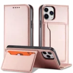 Magnet Card Case For Pouch Card Wallet Card Holder Pink Kryt iPhone 12 Pro Max