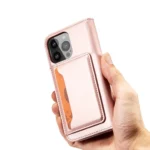 Magnet Card Case For Pouch Card Wallet Card Holder Pink Kryt iPhone 13 Pro Max
