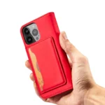 Magnet Card Case For Pouch Card Wallet Card Holder Red Kryt iPhone 13 Pro