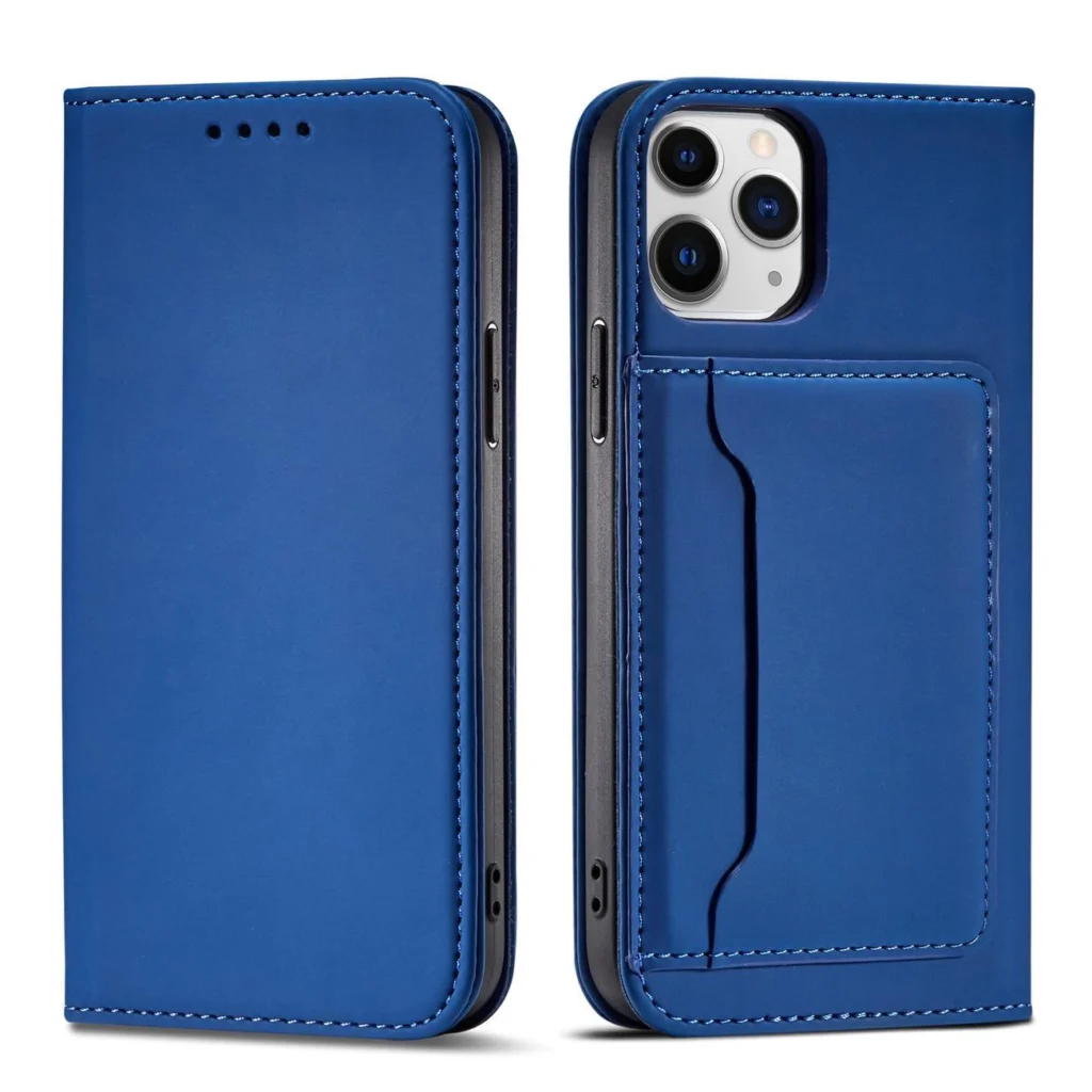 Magnet Card Cover Card Wallet Card Stand Blue Kryt iPhone 12 Pro