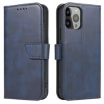 Magnet Case Elegant Bookcase Type Case With Kickstand For Blue Kryt iPhone 13 Pro
