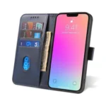 Magnet Case Elegant Bookcase Type Case With Kickstand For Blue Kryt iPhone 13 Pro