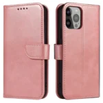 Magnet Case Elegant Bookcase Type Case With Kickstand For Pink Kryt iPhone 13 Pro