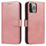 Magnet Case Elegant Bookcase Type Case With Kickstand For Pink Kryt iPhone 13 Pro Max