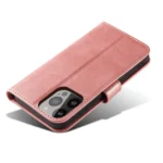 Magnet Case Elegant Bookcase Type Case With Kickstand For Pink Kryt iPhone 13 Pro Max