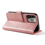 Magnet Case Elegant Bookcase Type Case With Kickstand For Pink Kryt iPhone 13 Pro Max