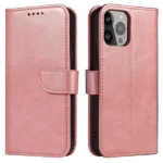 Magnet Case Elegant Bookcase Type Case With Kickstand For Pink Kryt iPhone 13 Pro Max