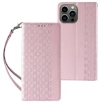 Magnet Strap Case Case For Plus Flip Wallet Mini Lanyard Stand Pink Kryt iPhone 14 Plus