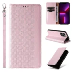 Magnet Strap Case Case For Plus Flip Wallet Mini Lanyard Stand Pink Kryt iPhone 14 Plus