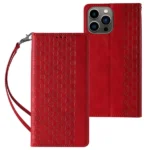 Magnet Strap Case Case With Flip Wallet Mini Lanyard Stand Red Kryt iPhone 14 Pro
