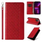 Magnet Strap Case Case With Flip Wallet Mini Lanyard Stand Red Kryt iPhone 14 Pro