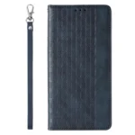 Magnet Strap Case Flip Wallet Mini Lanyard Stand Blue Kryt iPhone 14 Pro