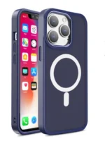 Magnetic Color Matte Case For - Navy Blue Kryt iPhone 15 Pro Max