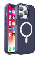 Magnetic Color Matte Case For - Navy Blue Kryt iPhone 15 Pro Max